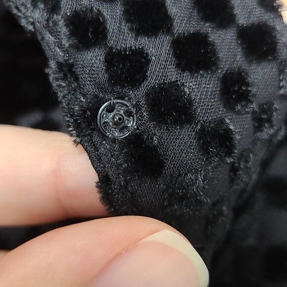 L'AGENCE Black Wrap Sheer Blouse Size Small‎ - Picture 6 of 7